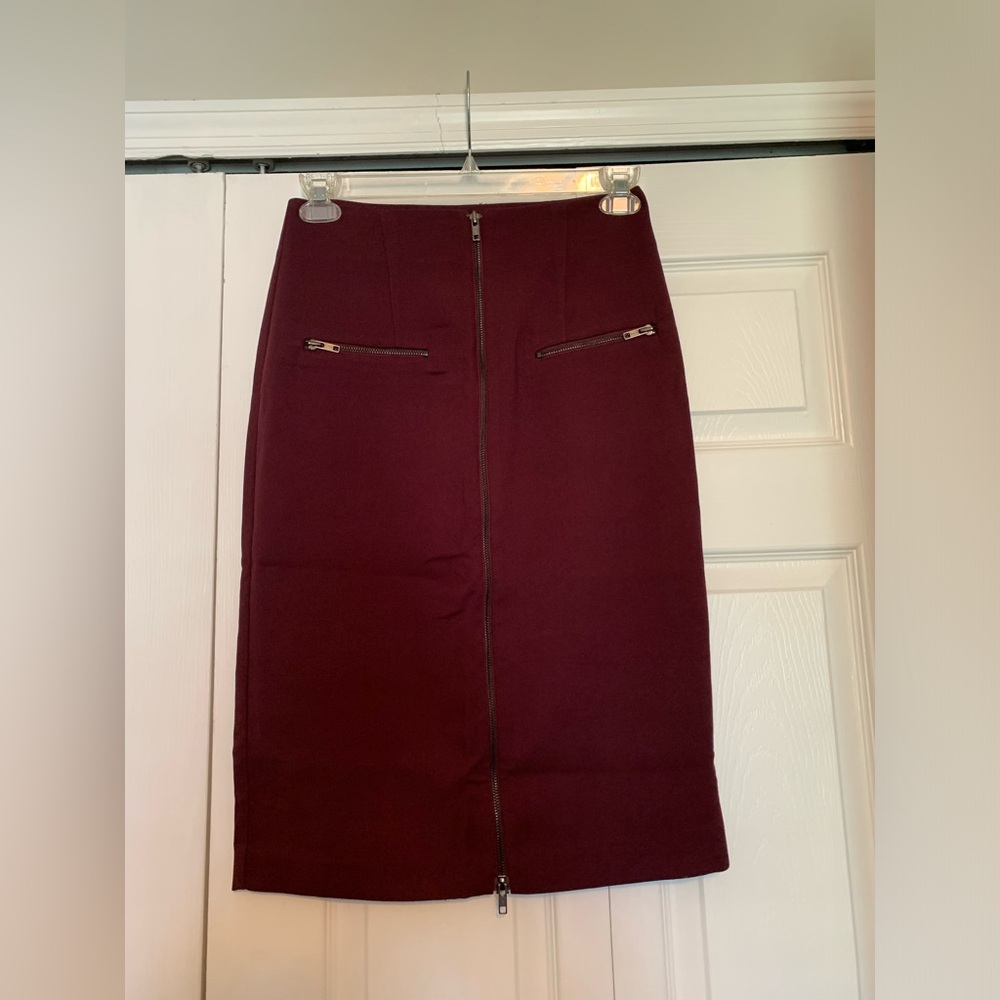 Maroon Pencil Skirt